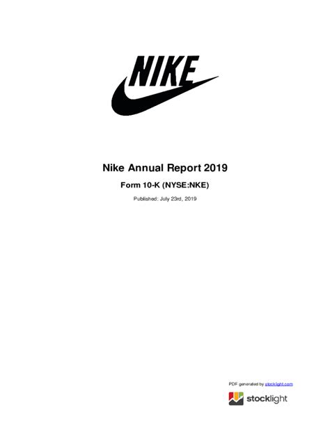 Nike sec reporting